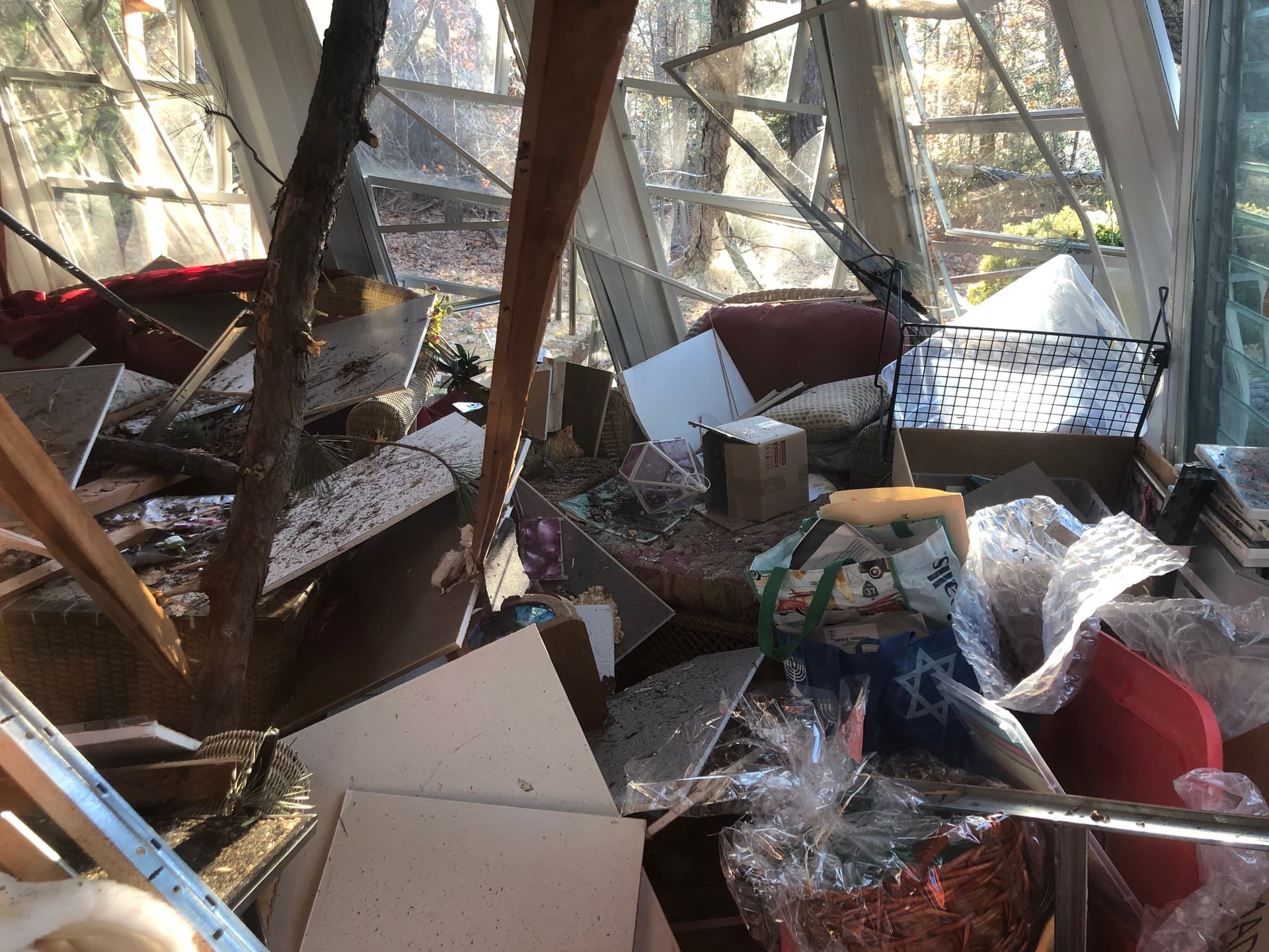 Tree Impact to Sunroom, contents and dwelling damage